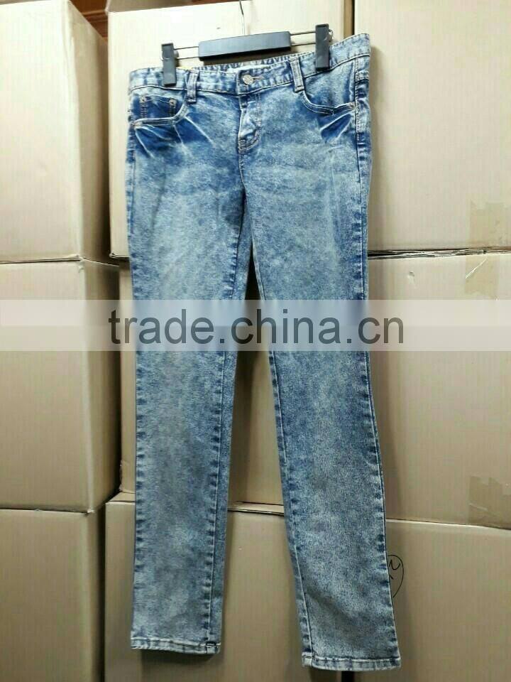 Cheap stock lot sale various Man Woman's Denim jean from Korea