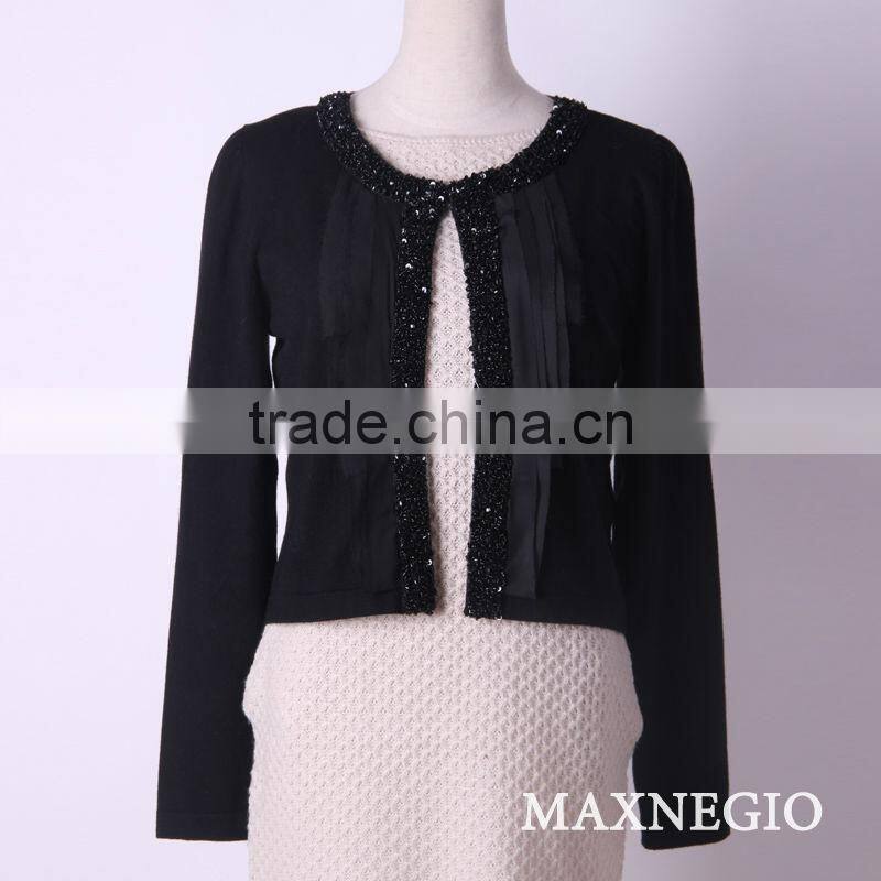 Latest women cardigan cotton crop top