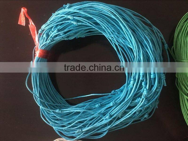 custom blue knotted wax cord necklace diy knot wax cord necklace with adjusted size for jewelry accessories 2017