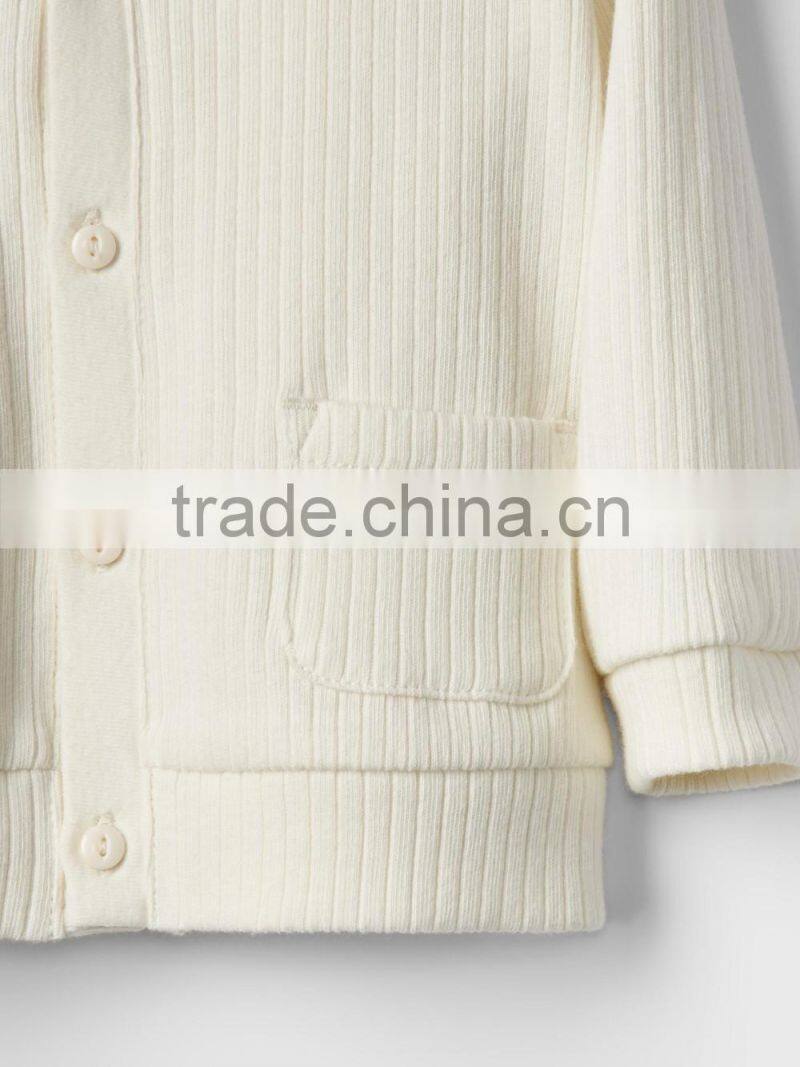 hot sale plain white organic cotton baby cardigan clothes