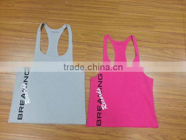 Chinese Factory 100% Cotton women fitwear singlets