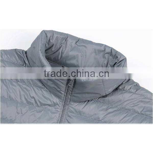 2015 Fashion Design Waterproof Ultra Light Foldable Men Down Jacket For Winter