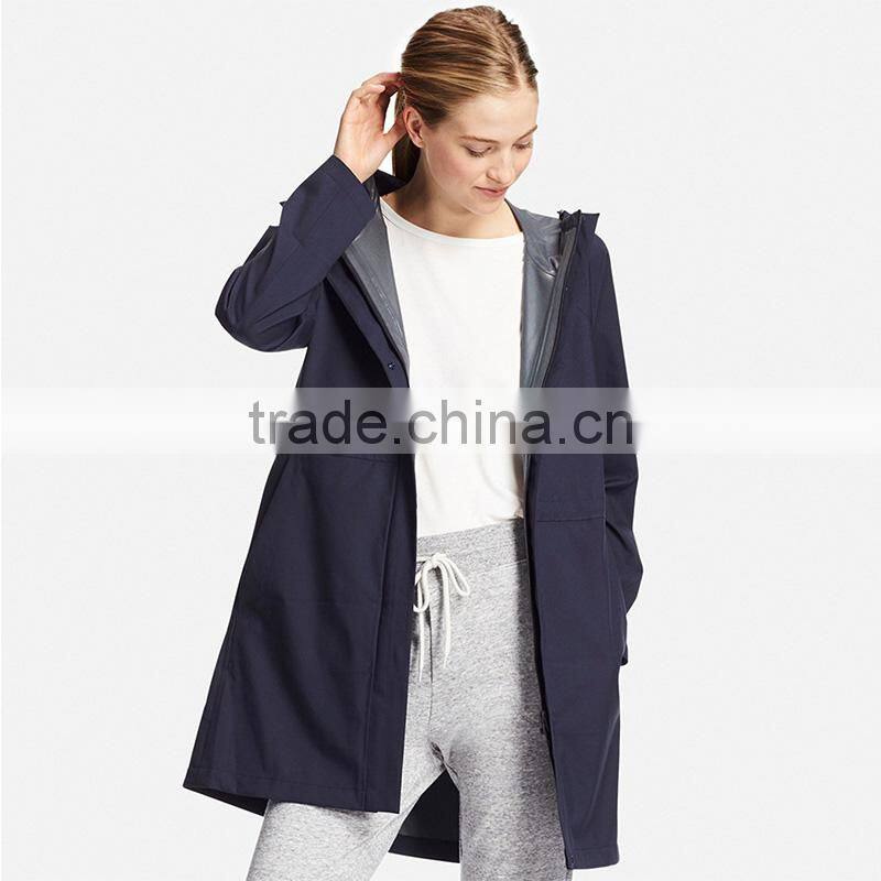 All-weather style blocktech waterproof windproof long jacket women's