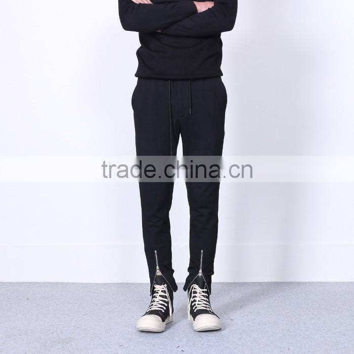 mens fashion skinny zip jogger/zip pants guangzhou garment