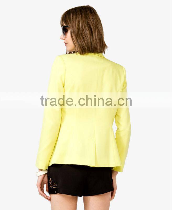 Women Neon Open Blazer