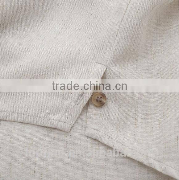 100% linen brand best-selling shirt fit short sleeve man shirt