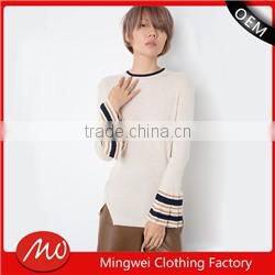 high quality popular sweater women knit ladies long coat design with pocket