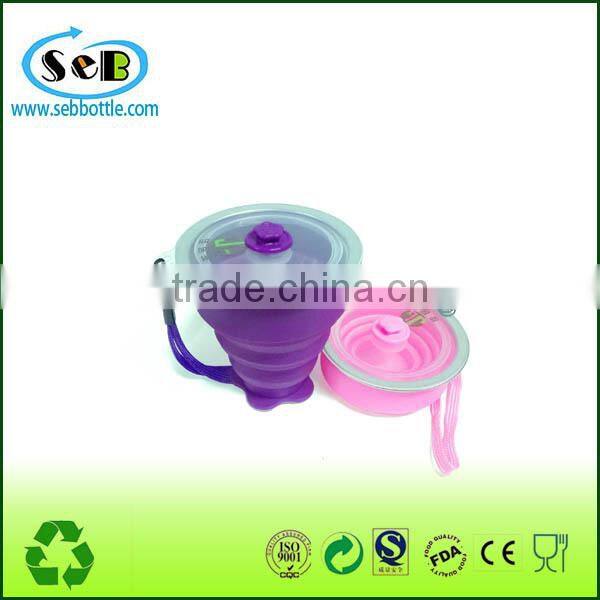 silicone rubber drinking coffee cup , Luggage silicone travel cup