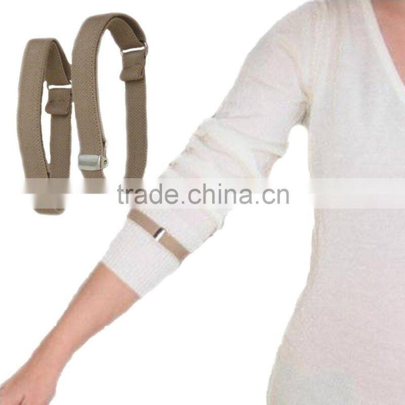 Shirt Sleeve Garter Cuffs Arm Band Elastic Solid Color Adjustable Armband Sleeve Garter