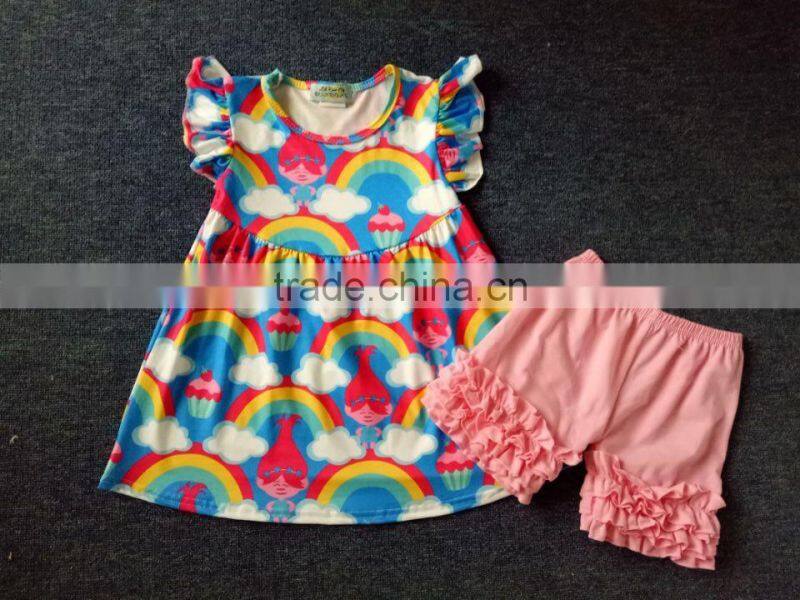 Wholesale Christmas Baby Remake Clothes Toddlers Girls Fall Boutique Children's Gift Style Outfits Ruffle Pants Clothing Set