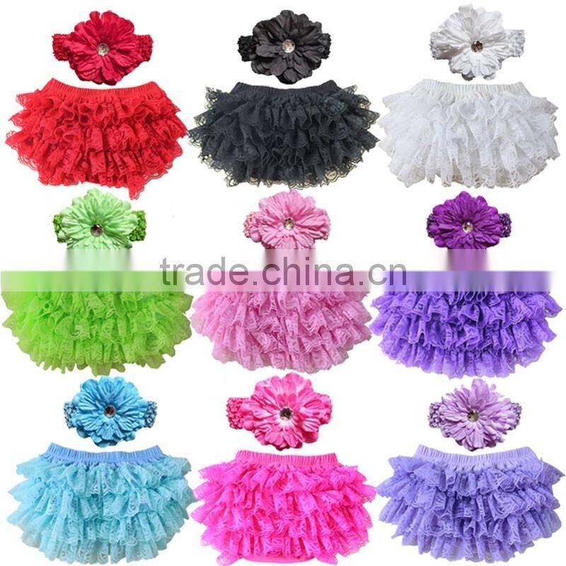 New Arrival baby bloomers wholesale multi-color softful ruffle bloomers