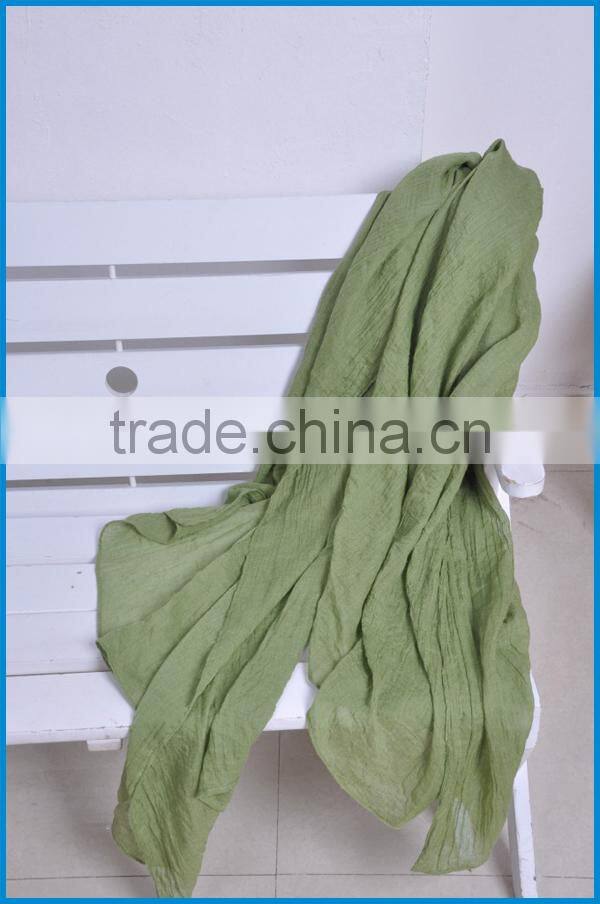 Women's fashion TR cotton long plain color scarf
