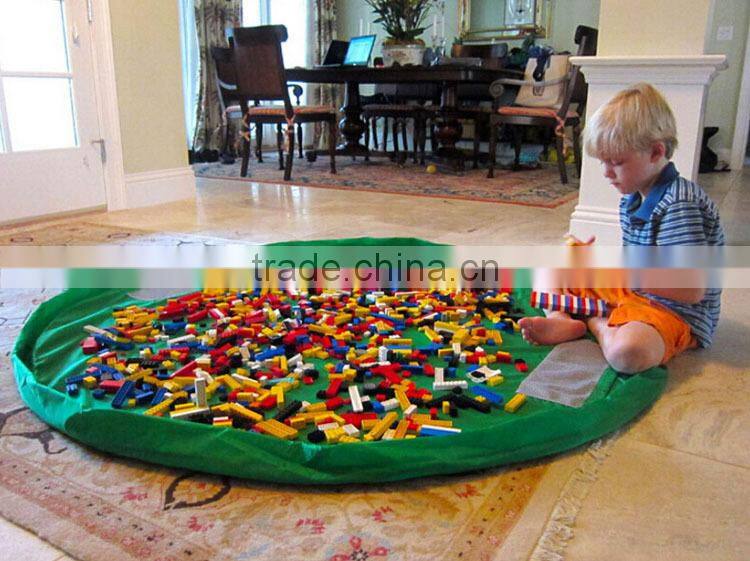 Factory Supplier Drawstring Toy Carry Bag Organizer,Play mat Toy Storage Bag