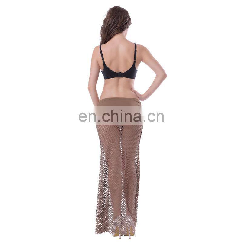Wholesale lady beachwear gray long skirt