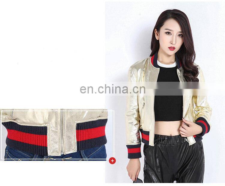 Women Autumn 2016 New Motorcycle Leather Coats Short Korean Version of Slim Real Leather Coat Female