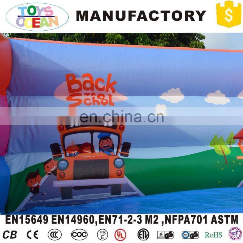 mini indoor inflatable pencil theme slide jumping castle for kindergarten