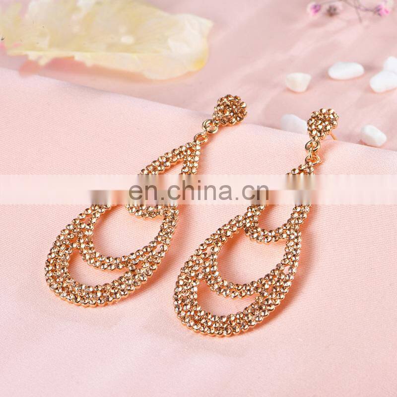 European luxury fashion jewelry crystal fashion drop earring