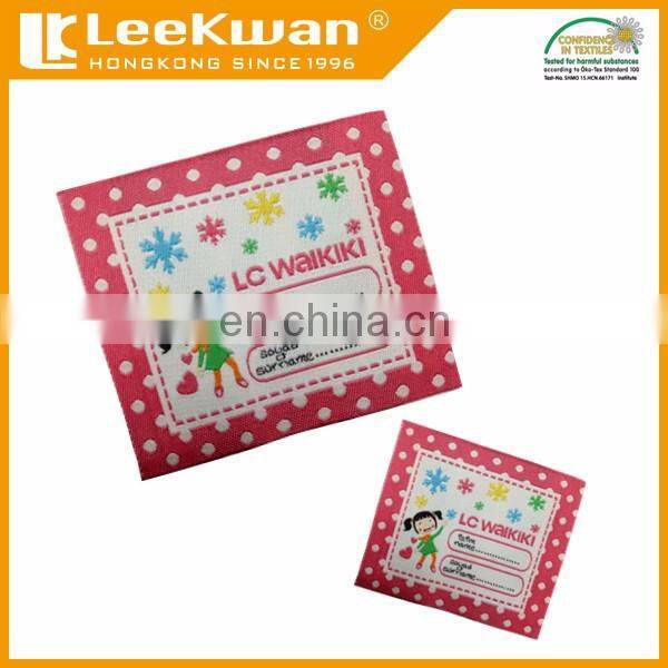 wholesale custom fashion garments woven label with beautiful color