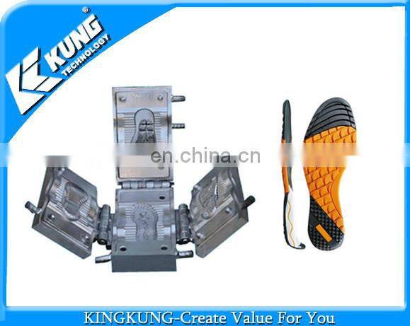 Popular design three color TPR/PVC outsole mould suit for Chinese Rotary machine