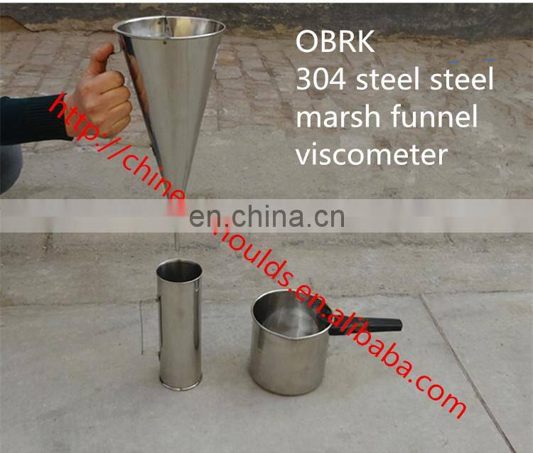 Cement Testing Equipment Stainless Steel Marsh Funnel Viscometer