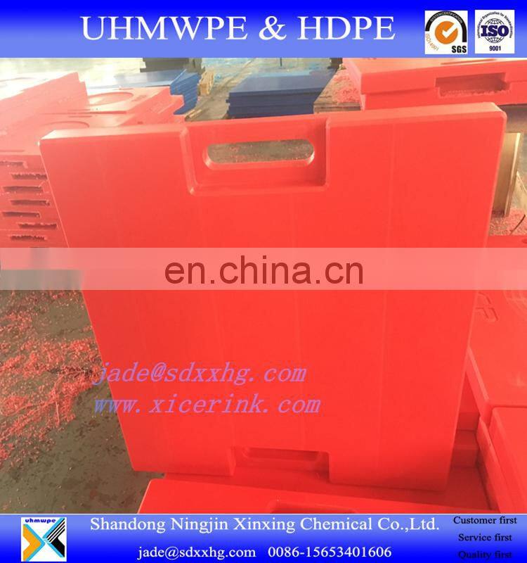 XINXING Yellow Color UHMWPE crane outrigger pad hiabs outrigger pads