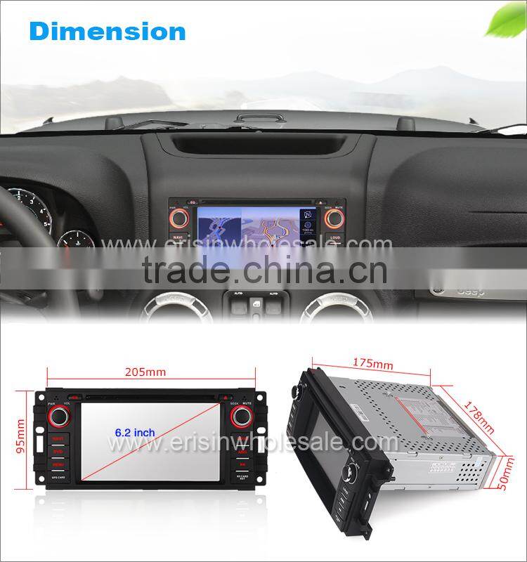 Erisin ES6061M 6.2 inch 1 Din Car DVD Navigation for Jeep Wrangler 300C