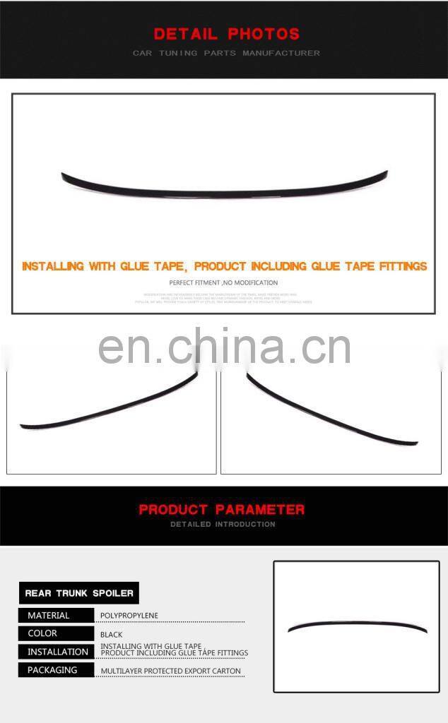 ABS Gloss Black painted rear trunk wing spoiler for BMW 3 Series G20 G28 2019-2020