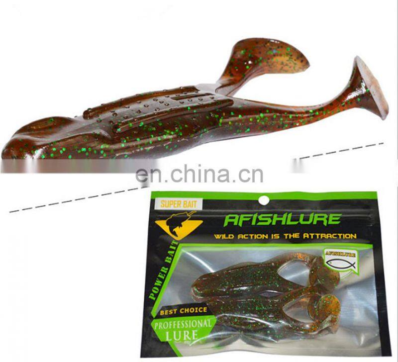 Amazon 9 Colors Choice 105mm 13g Artificial Bait Llastic Lure 2pcs/lot Leurre Souple Rayfrog Black Fish Killing Soft Bait
