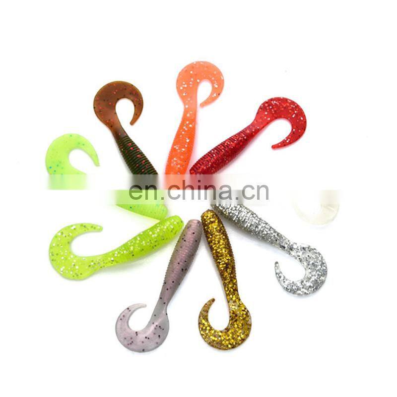 65mm 2.8g 10 pcs Per Bag Wholesale fishing soft lure Good Price bass Big Weave Tail FISHING SOFT LURES