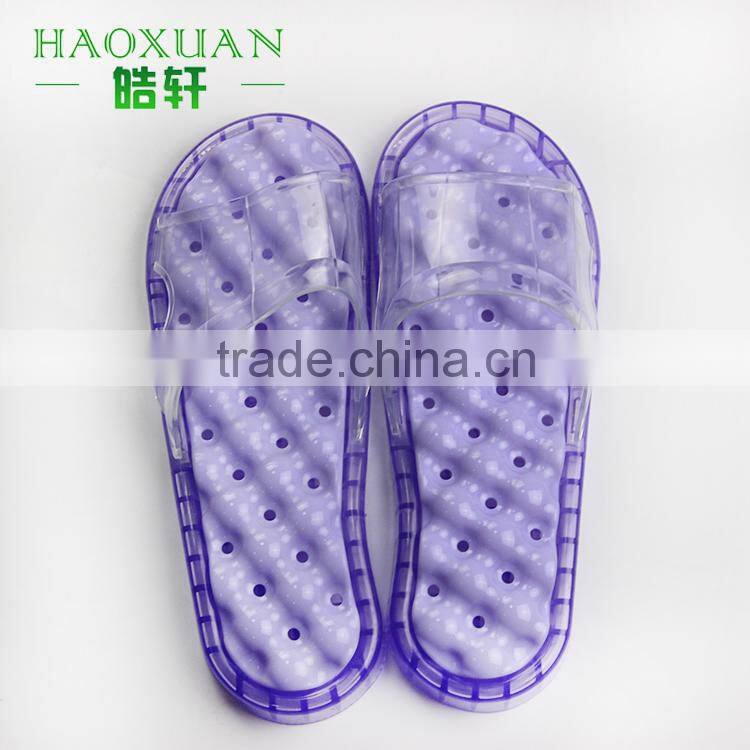 PVC bathroom new design massage slippers plastic anti-slip sandal indoor slipper
