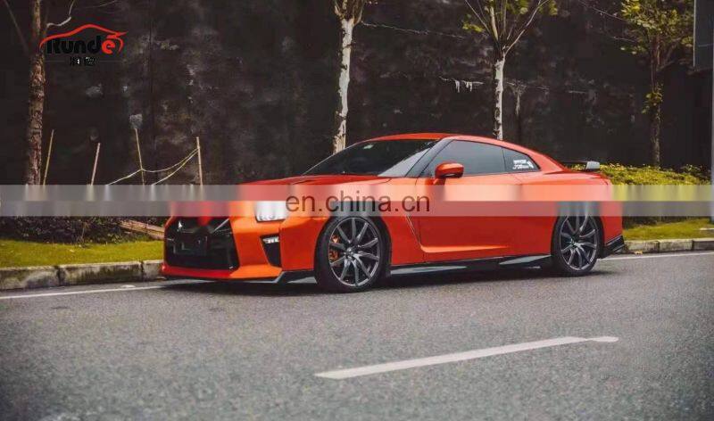 Runde Upgrade To 17+ GT-R PP Material Car Bumper Side Skirts Engine Hood Front Rear Lights Body Kit For Nissan GTR R35 2008+