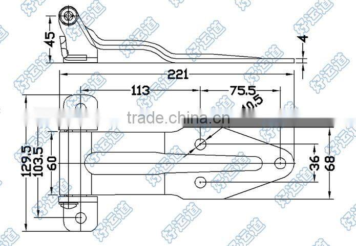 01132 Steel or stainless steel hinge for trailer