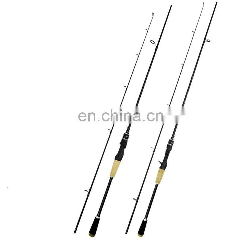 Ultralight 2 Piece  section tips Travel Saltwater Cork Handle Carbon Fiber Fly  fishing stands of rod