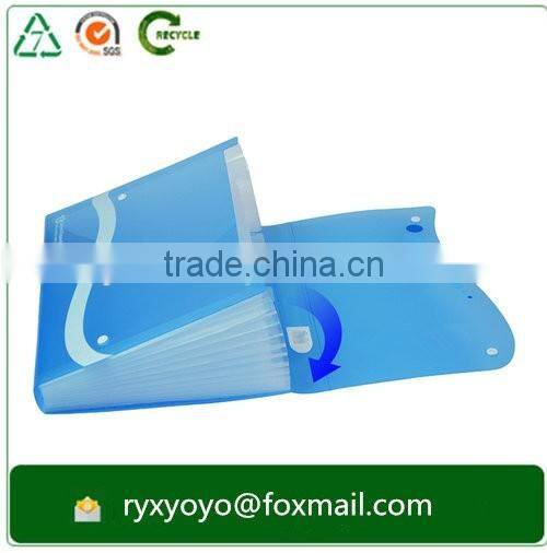 hard cover pp custom printed pockets expandable file folder with fastener