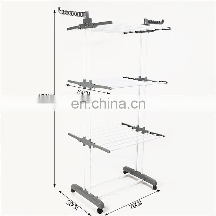 Multifunctional clothes rack floor to floor 4-layer clothes rack balcony simple shoe rack