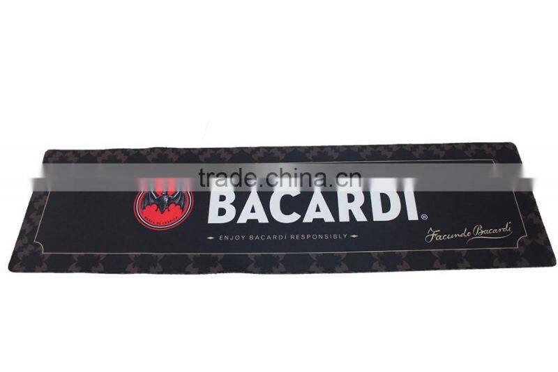 high grade custom logo nitrile rubber bar runner/beer mat