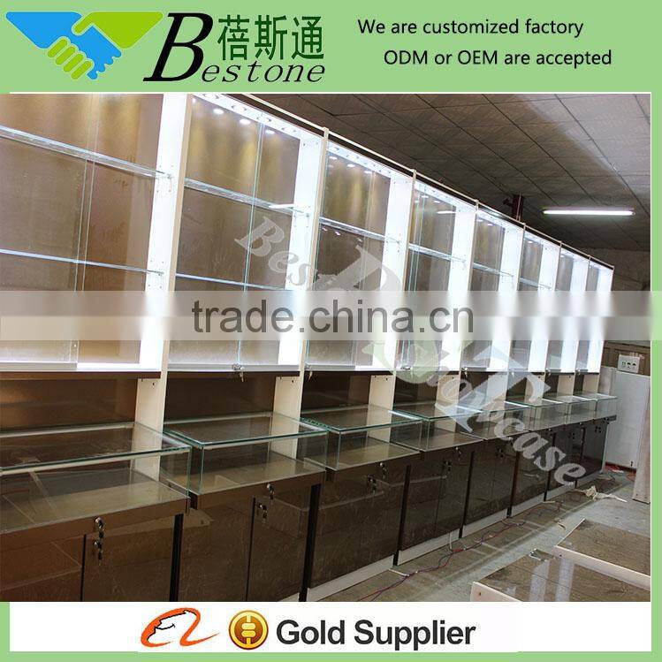 Custom made free standing counter for cosmetic shop furniture