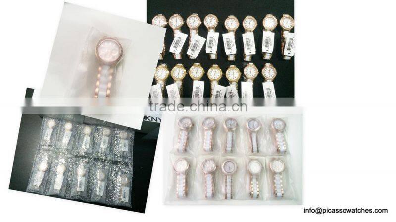 Ceramic Quartz Ladies Bracelet Watch with 18k gold plated 8182