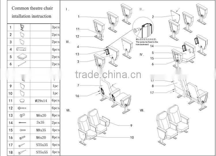 Ergonomic auditorium seating