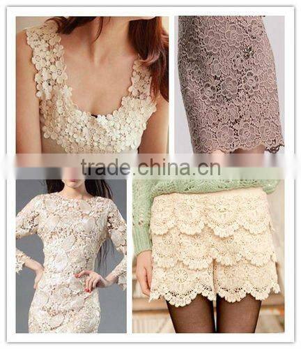 Luxury fashion golden metallic yarn lace
