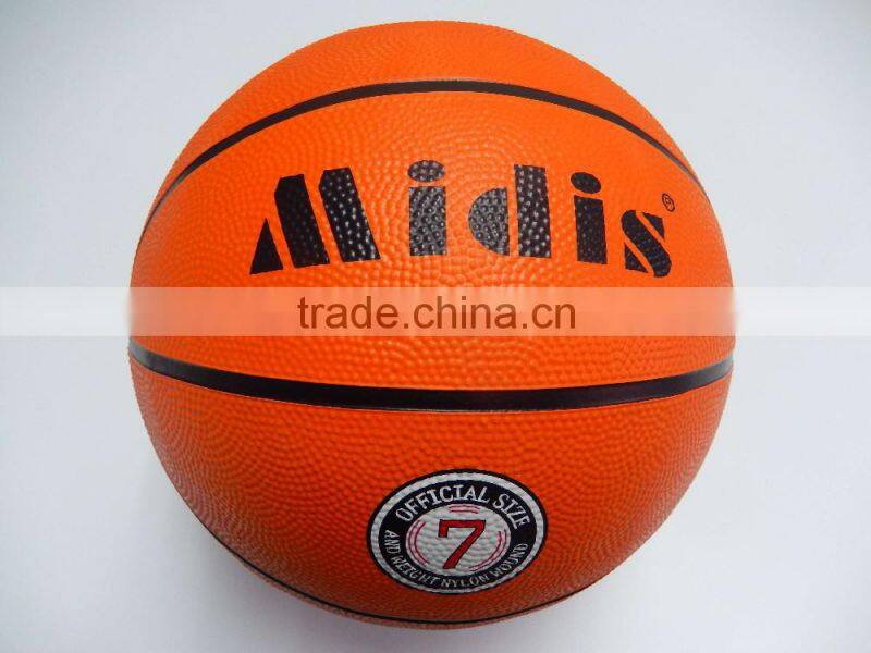 Offical quality rubber basketball size 7 for promotion