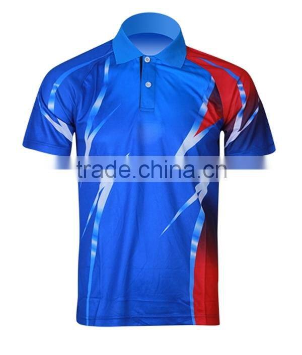 Good quality 100% polyester collar sports plain dry fit polo shirt