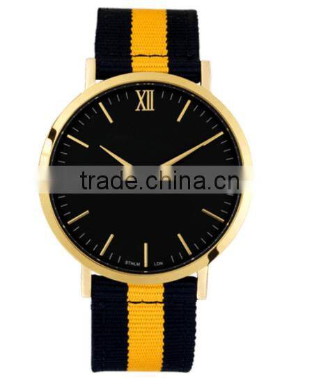 2016 Unusual Quartz Watches Bezel Japan Movt New Design Nylon Watch
