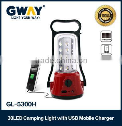 30 SMD LED Camping lantern with USB charger,400lm,GL-5300H