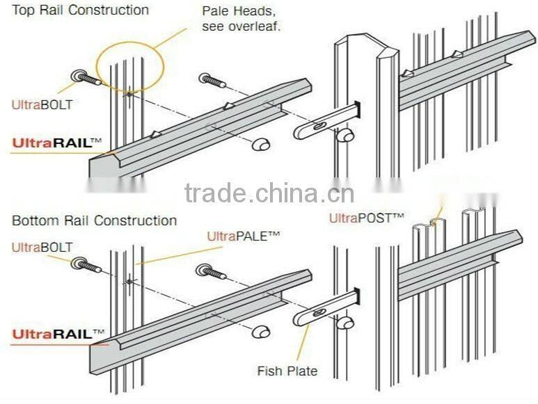 British Standard 1722 antique easy to install 4 metres at railway use Palisade Security Fencing