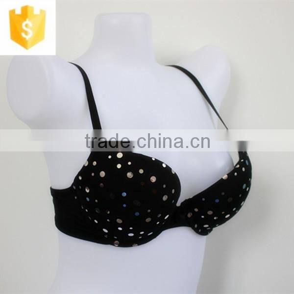 Black dot padded women bra,sexy lady bra