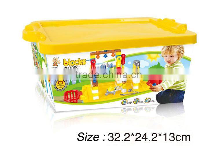 Kids 2015 hot sale educational building block teach plastic construction toy blocks