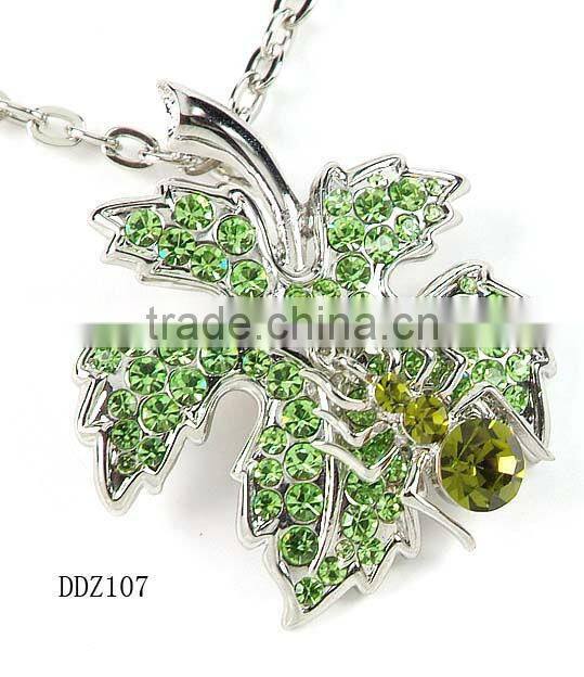 Heart matched necklace,Fashion diamond necklace,Cheap necklace charm