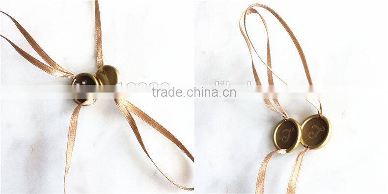 High-quality metal Aluminum clothing custom Silk ribbon seal tag