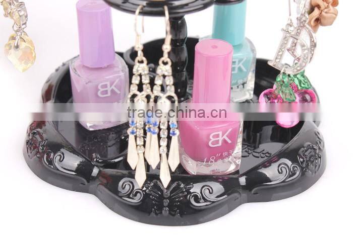 D11 ANPHY Double-deck Plastic Earring Rack With Plate For Display Black